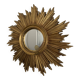 Vintage mirror 1960 witch's eye sun gold leaf - 43 cm