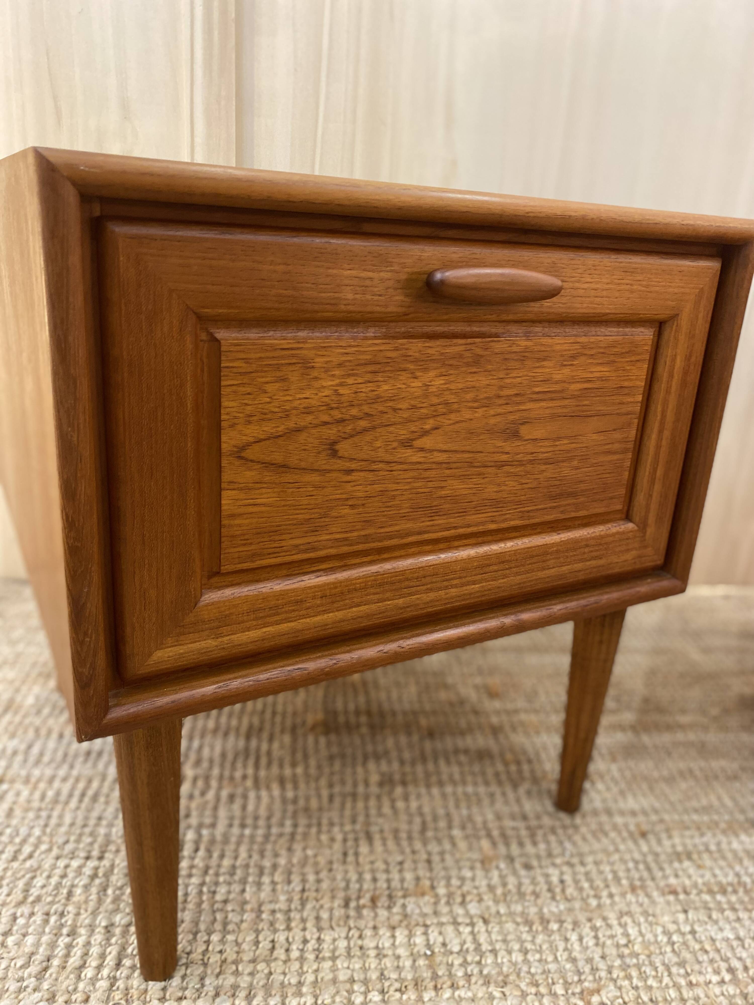 Scandinavian teak bedside table
