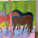Chevaux dans la forêt, signée Annie Proszynska (1924-2008)