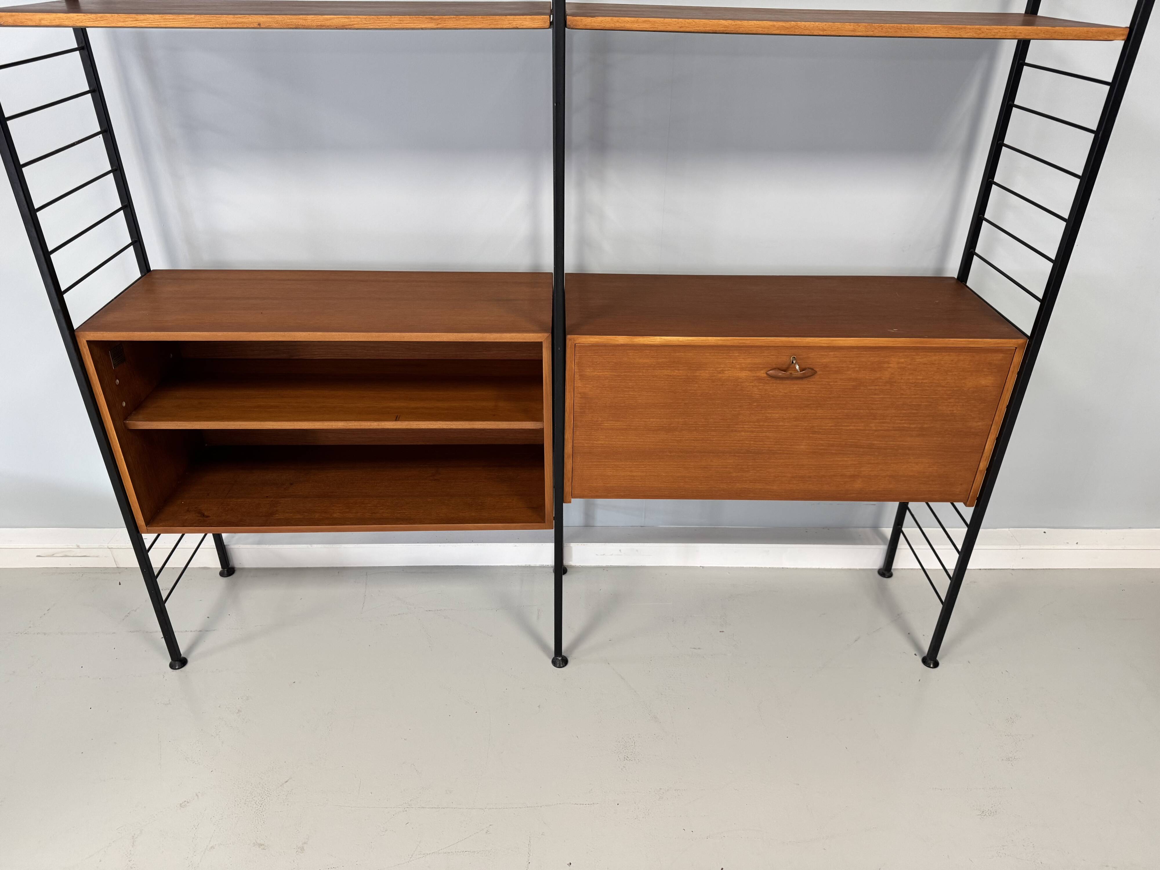 Mid-century "Ladderax" wall system produced by Staples.
