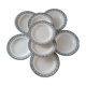 Set of 8 hollow plates Terre de Fer model "Garlands" late nineteenth