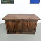Solid oak trade counter, six drawers, France, circa 1920.