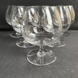 6 Verres à cognac/Armagnac estampillés Baccarat service Perfection