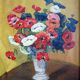 Peinture vintage fleurs dans le vase
