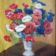 Peinture vintage fleurs dans le vase