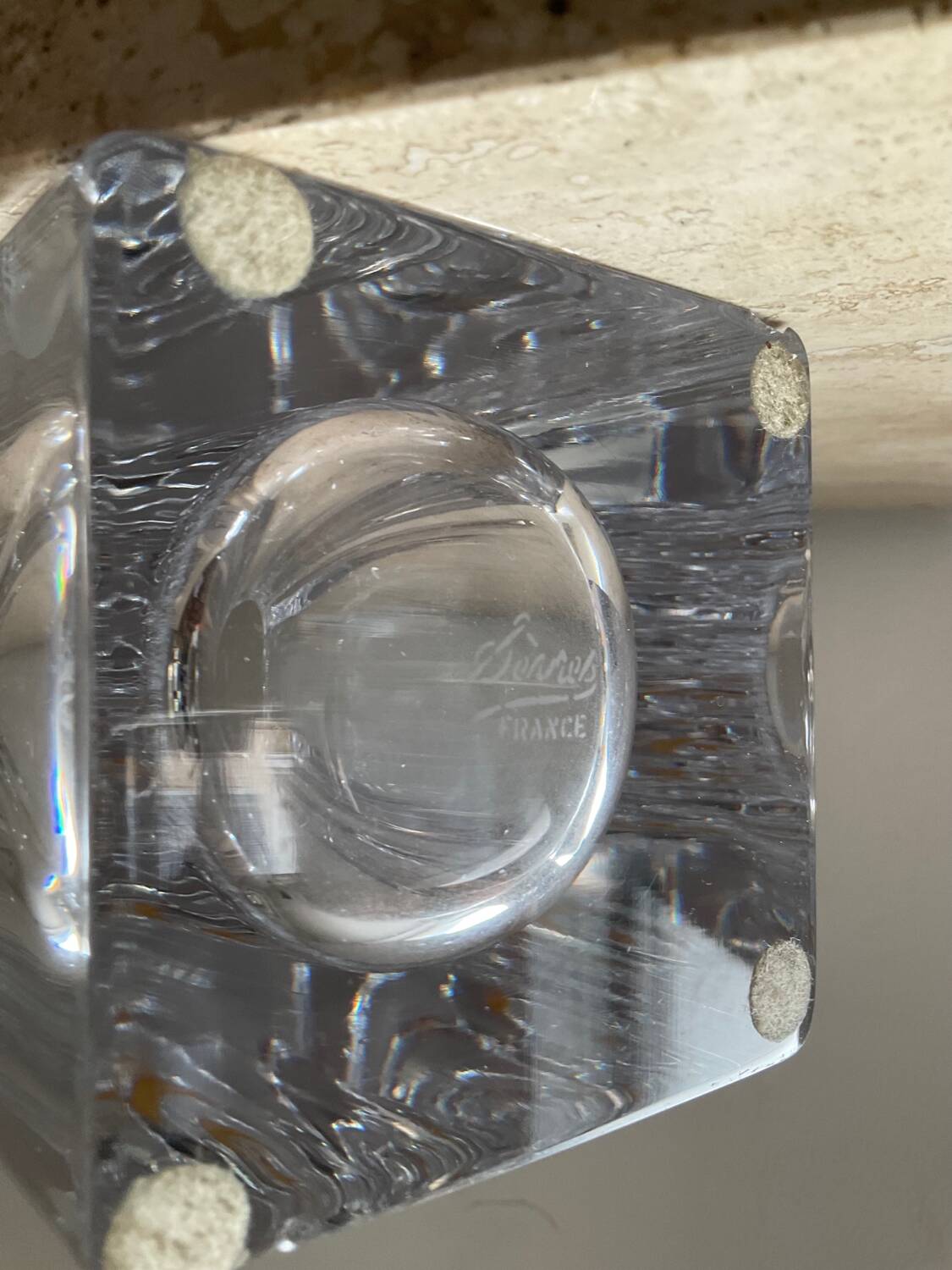 Vintage 70s vase in Sèvres crystal