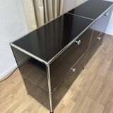 USM Haller Chest of Drawers in Graphite Black 1/2