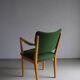 Green beechwood armchair | Nordiska Kompaniet | Sweden | 1940s