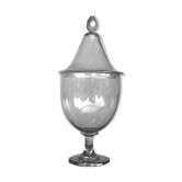 Bonbonnière ancienne avec couvercle cristal