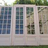 Double door glass partition