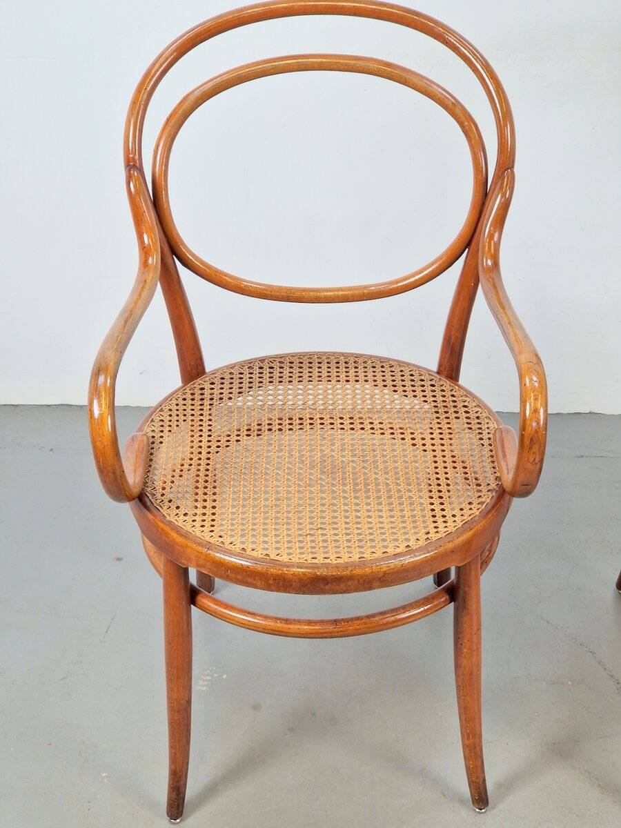 Chaises en osier en bois cintré par Jacob & Josef Kohn pour Wiener Werkstätte, Autriche, années 1890, ensemble de 2