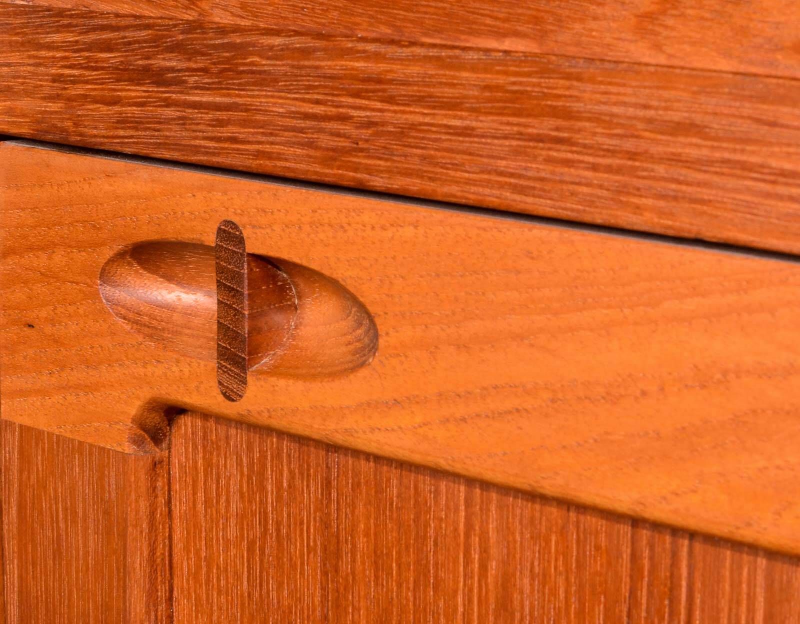 Danish Teak Writing Desk Cabinet by H.W. Klein for Bramin. Germany, 1960s