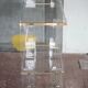 David Lange trolley, plexiglass and brass trolley, rolling bar, decoration