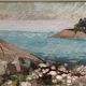 Huile su toile suédoise – “Côte” par Bertil Wahlberg – Vintage et encadrée