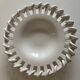 Woven ceramic basket white earthenware centerpiece