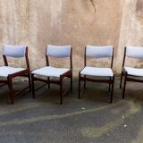 4 restored Scandinavian rosewood chairs