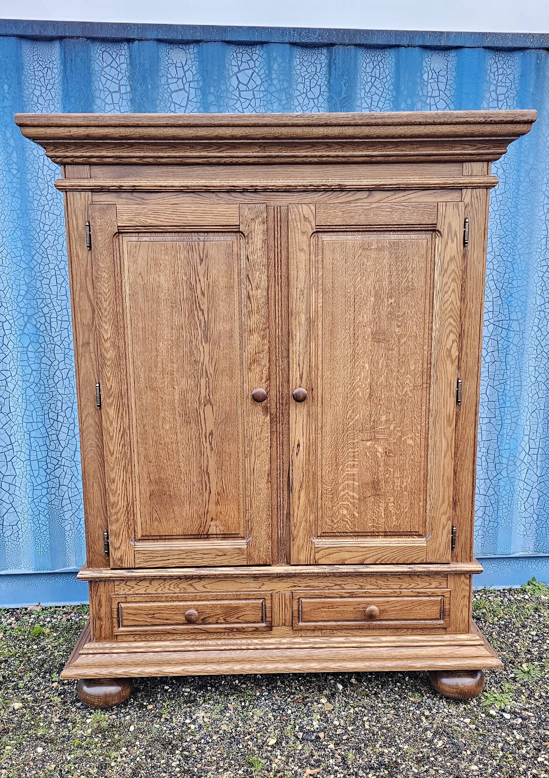 Oak wardrobe - wardrobe