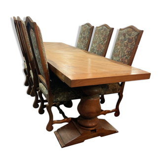 Monastery table with its 6 chairs