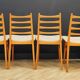 Set of 8 mid century dining table chairs vintage