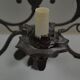 Pair of grey patinated iron wall lamps