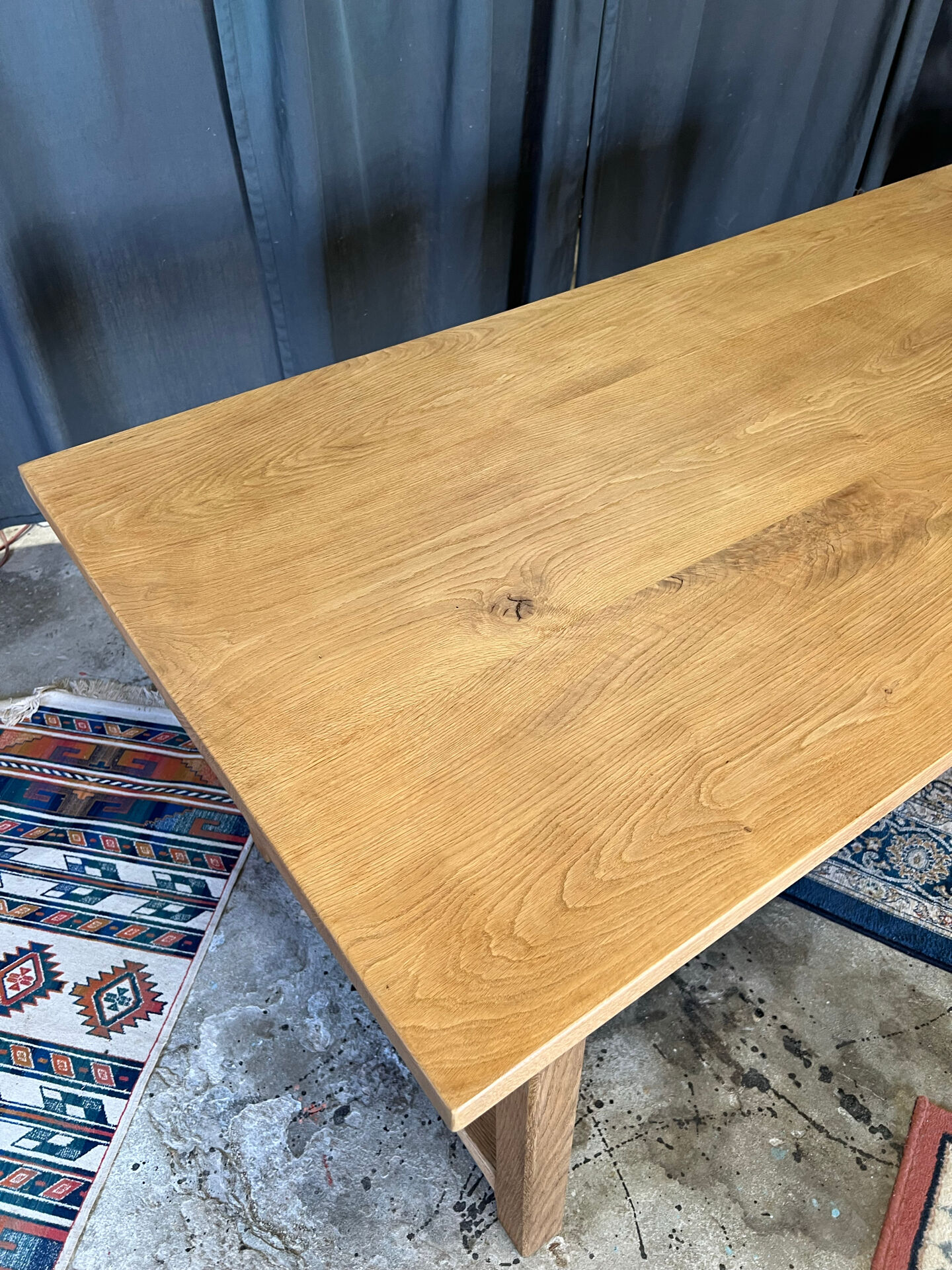 Table de ferme ancienne en chêne massif restaurée