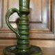 Artisanal chandelier in green ceramic