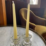 Glass candlesticks