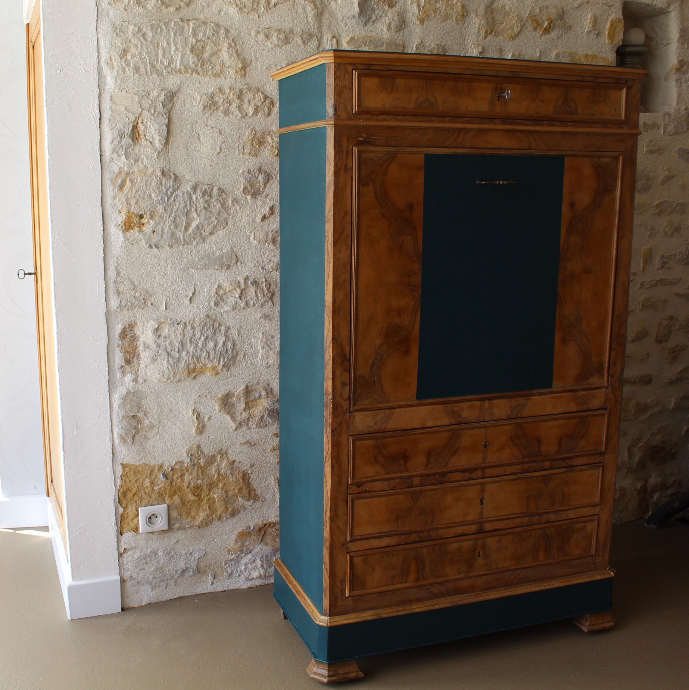 Secrétaire style Louis Philippe relooké