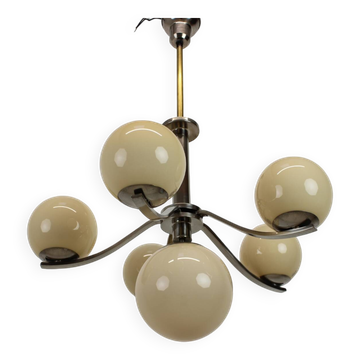Beautiful Art Deco Chandelier, 1930s, Czechoslovakia