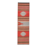 Tapis couloir en laine et coton fait main Oushak turc des années 1970, 73x261.