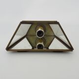 Louis XIII wall light in brass and glass. 1960s