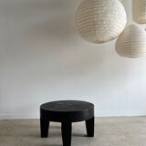 Coffee table en bois massif monoxyle noir
