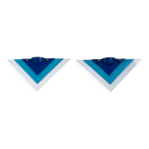 Pair of blue postmodern wall lights, 1980.