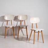 Vintage white chairs (circa 1960). 3-piece set #1