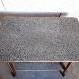 Vintage multifunction service / side table on wooden wheels 50 years 60