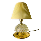 Italian Barovier Murano Rostrato glass and brass table lamp, 1940s