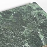 Green marble coffee table and vintage brass gold metal 60