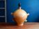 Large lamp foot in terracotta enamelled ochre color / 60s