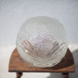Globe ball, glass globe, glass lampshade, patterned globe, globe for suspension, 70's