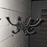 Circular coat rack in chrome-plated iron