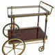 Bar drinks trolley in brass and wood from Maison Jansen