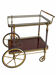 Bar drinks trolley in brass and wood from Maison Jansen