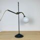 Lampe art déco monte et baisse laiton opaline