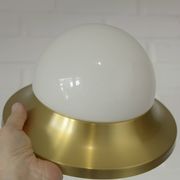 Ceiling Lights Set of 3 Mushroom Lamp Vintage Brass Sconces Space Age Style