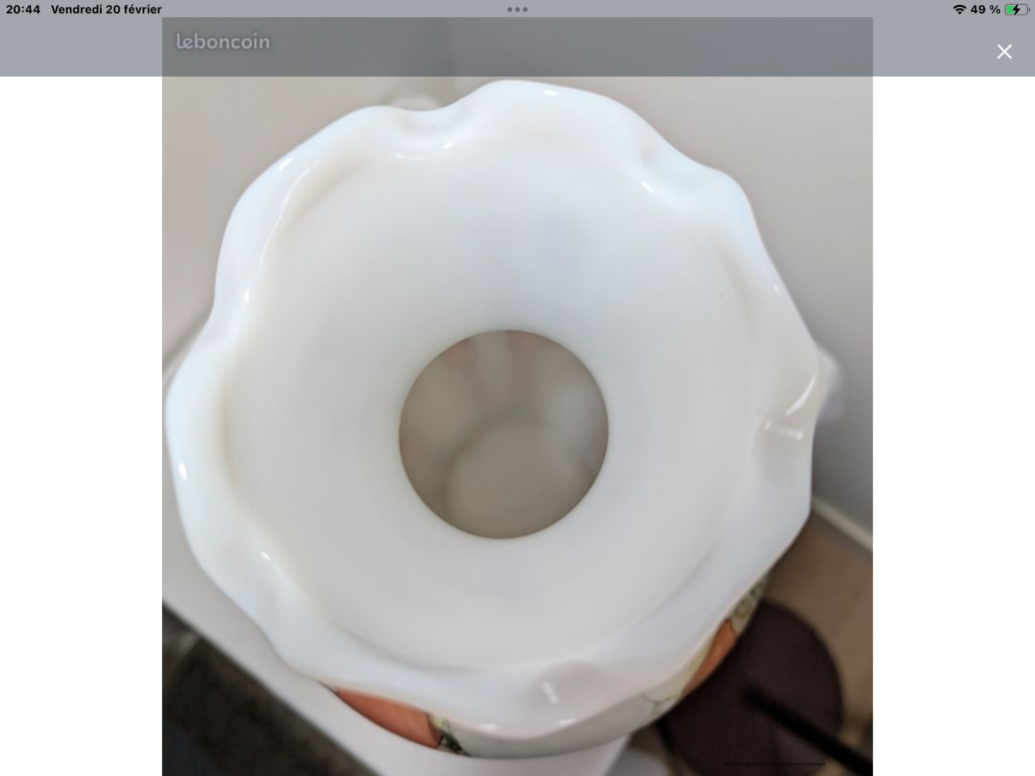 Italian vase Stelvia Empoli in amber marbled glass, 1960s.