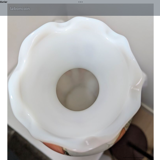 Italian vase Stelvia Empoli in amber marbled glass, 1960s.