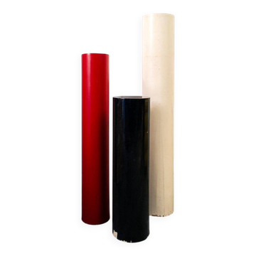 Trois colonnes vintage en bois, Italie, années 60, lot de 3