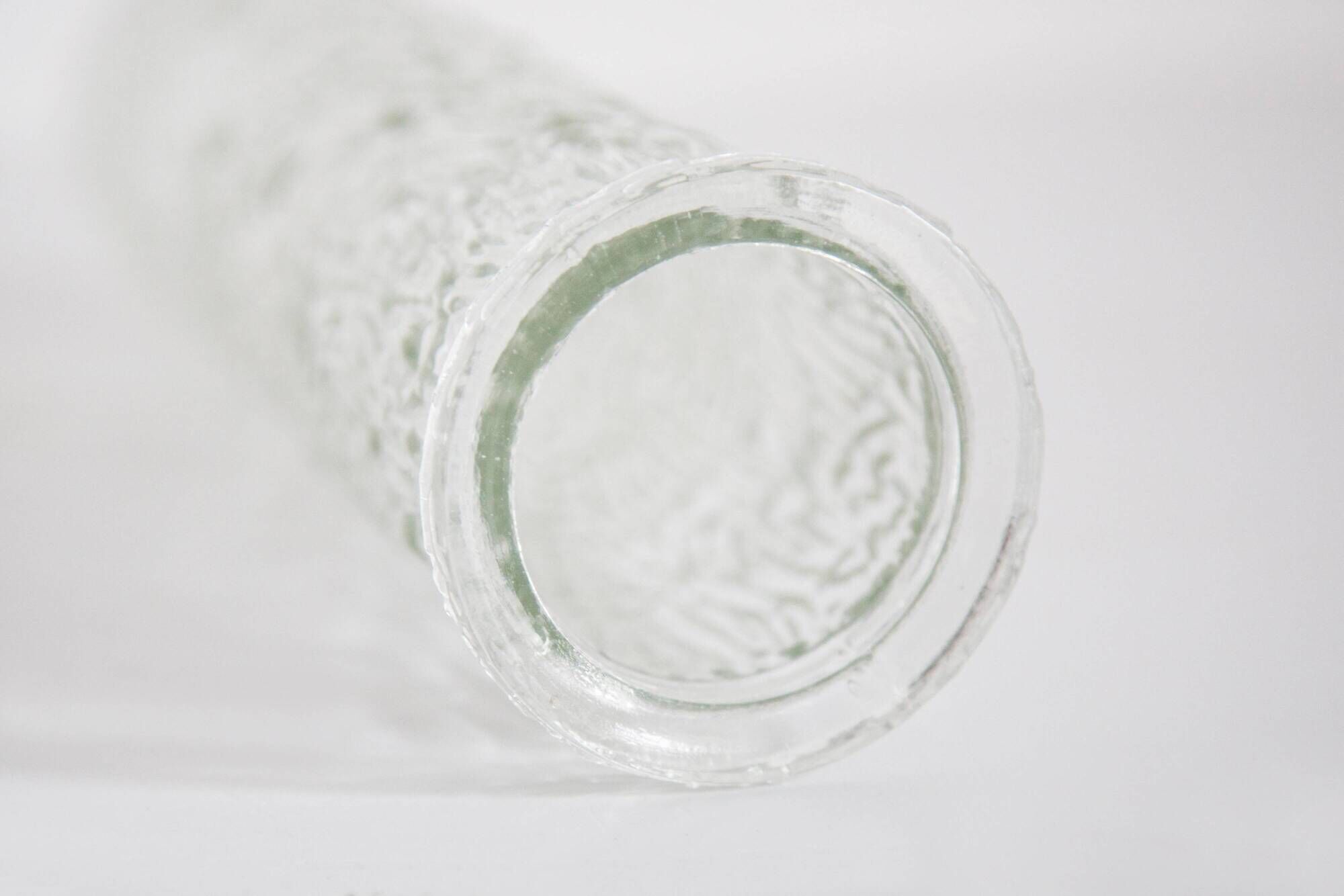 Vintage mid-century transparent Oberglass vase, rock crystal, Austria, 1970s.