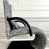 Armchair set and footrest vintage design line Roset Zen
