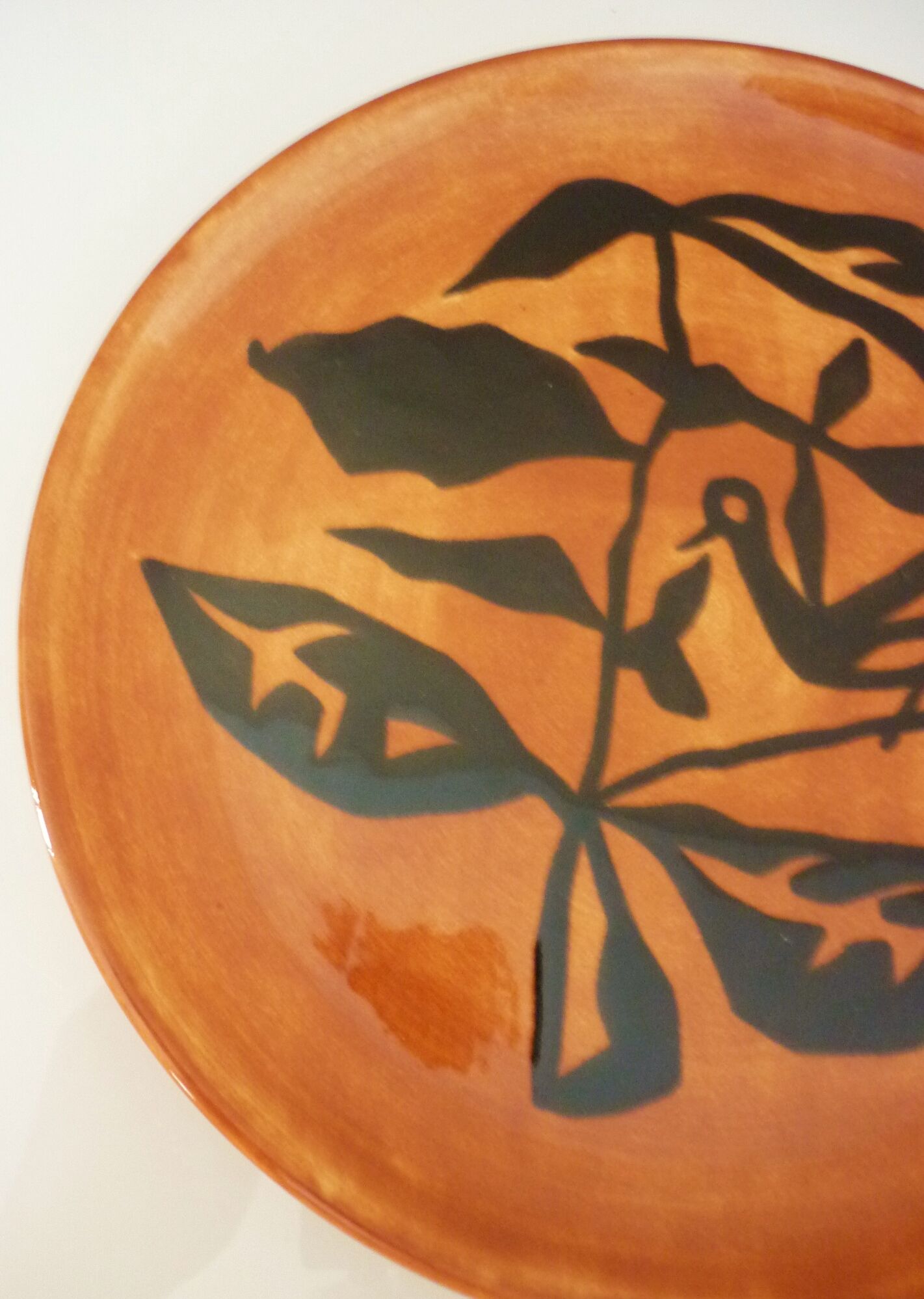 Enamelled ceramic plate signed Jean Lurçat, Sant Vicens, 50s